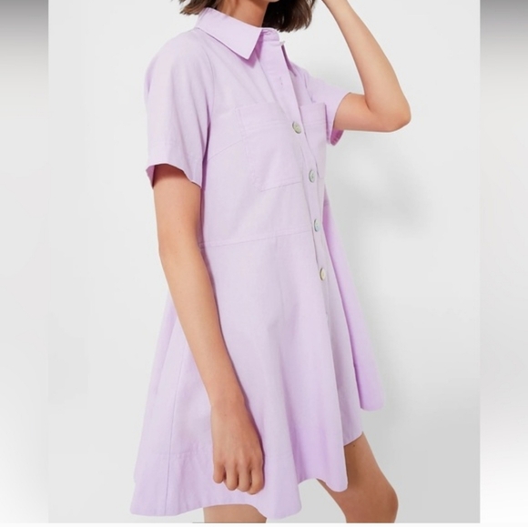 Tuckernuck Pomander Place Lilac Meryl Shirt Dress - NWT XXXL 3X - Picture 3 of 9